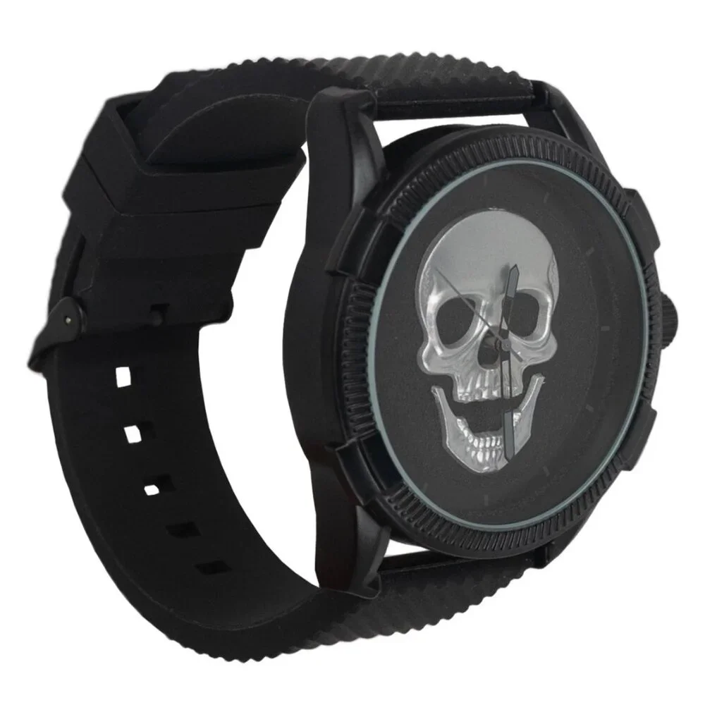 NEW Mens Black Silicone Strap Ed Hardy Watch